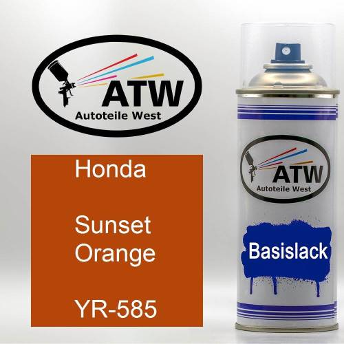 Honda, Sunset Orange, YR-585: 400ml Sprühdose, von ATW Autoteile West.